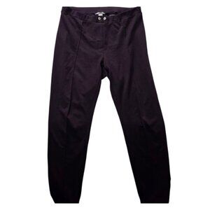 H&M Ponte Knit Pintuck Pull-On Pants Plum Purple Large